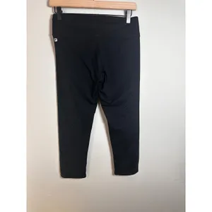 Fabletics Black Laser Cut‎ Perforated Crop Leggings Capri CS1616031 Small thumbnail 3