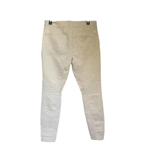 7 for all Mankind Jeans Women Beige Shiny Gold Jacquard Size 29 Metallic Party thumbnail 2