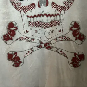Tultex Delta Phi Epsilon Baseball Tee 3/4 Sleeve Pirate Skull Graphic DPhiE Casual thumbnail 9
