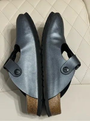 Birkenstock Papillio textured clogs in gunmetal silver size 36 or 5/5.5 women thumbnail 10