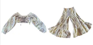 Z & L Made with Love Beautiful European Cropped top & Flare Pants thumbnail 1
