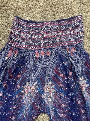 Harem Pants Women’s Multi Color Hobo Rayon Pants One Size Elastic Waist thumbnail 3