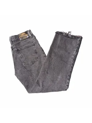 Free People We The Free Jeans Womens 29x28 Black Risk Taker High Rise Straight thumbnail 3