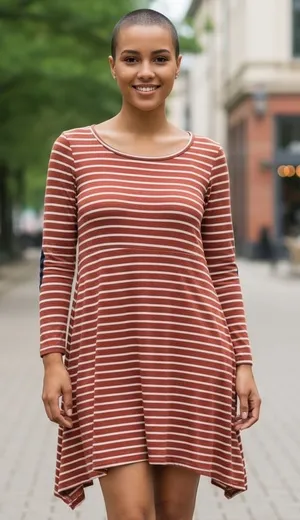 Umgee Orange Asymmetrical Long Sleeve Tunic thumbnail 1
