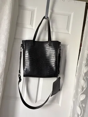 Claudia Canova moc croc-Embossed shoulder bag crossbody strap tote removal pouch thumbnail 7