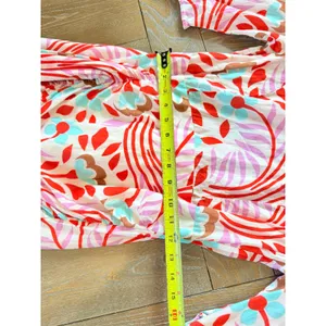 RHODE Pia Mini Dress Womens Lago Vine Floral Pink Blue Size 2 thumbnail 4