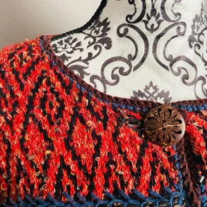 COLDWATER CREEK Multi pattern cardigan sweater thumbnail 4