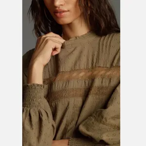 Anthropologie Pilcro Long-Sleeve Mock-Neck Swing Mini Dress thumbnail 3
