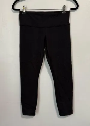 Lululemon WunderUnder Cropped Low Rise Black Leggings Size 6 thumbnail 1