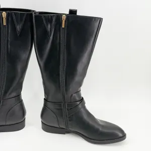 Crown & Ivy Mckay Women Black Tall Riding Boots Gold Buckle Size 11M thumbnail 4