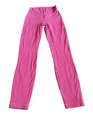 Lululemon High Waisted Full Length Leggings Pink Stretch Comfort Luxury Size 2 thumbnail 1