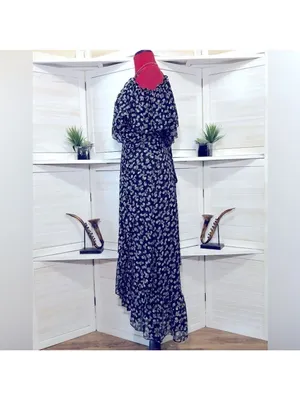 Misa Los Angeles Floral Dress chiffon boho Ruffle off-shoulder fairy festival XS thumbnail 4