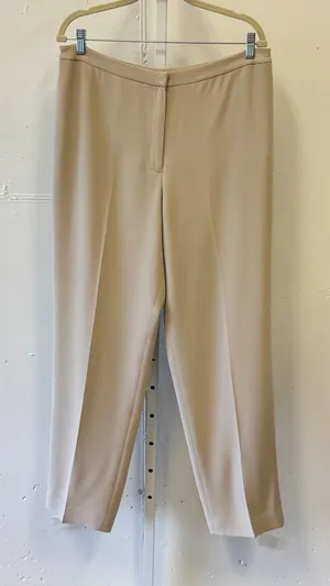 Jones New York Collection Beige Straight Leg Dress Pants Tan High Rise Slacks 12 thumbnail 1