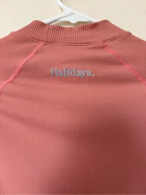 HALFDAYS Johnson Base Layer Top Mock Neck Pink Sz Small thumbnail 13