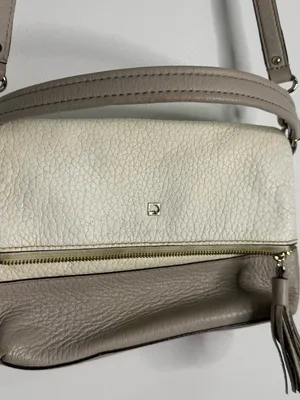Kate Spade Southport Avenue Maria Crossbody Leather Bag Ivory Taupe thumbnail 13
