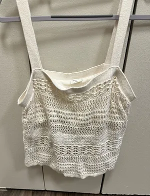 Abercrombie and Fitch crochet tank top thumbnail 1