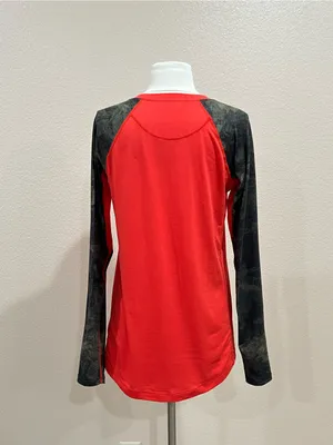 Dakine Hillcrest Orange and Camo Crew Top size Large thumbnail 7