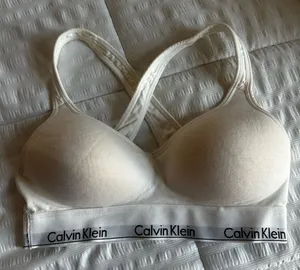 Calvin Klein Women's White Bralette thumbnail 1