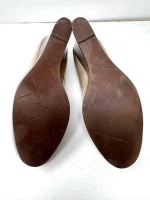 LAUREN RALPH LAUREN grey/taupe wedge Mary jane shoes, size 9 thumbnail 10