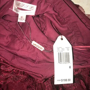 MSSP garnet velvet dress Red Size 6 thumbnail 8