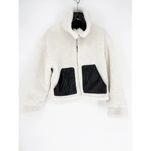 Levi's Reversible Sherpa Faux Leather‎ Jacket Women's S Black White Cozy thumbnail 2