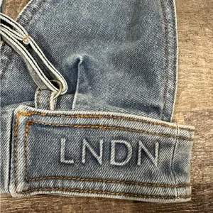 NWT LNDN Denim Bra Top Blue Size XS thumbnail 4