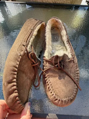 UGG Australia Dakota Brown Sheepskin Moccasin Slippers Shoes Women Size 9 thumbnail 8