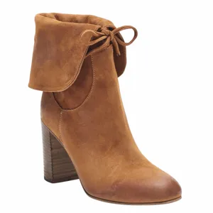 NEW Free People Brown Distressed Suede Mila Heel Boot size 39 thumbnail 2