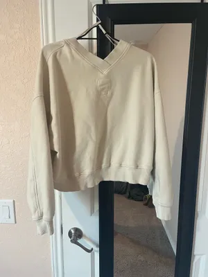 Aerie House Party Sweatshirt V-Neck Oversized thumbnail 4