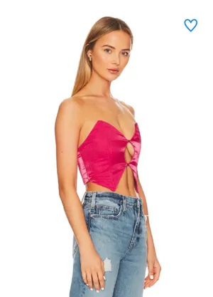 superdown Clara Cut-Out Top Hot Pink M thumbnail 2