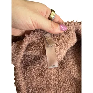 SKIMS Cozy Knit Halter Top Dusty Rose Tan Fuzzy Boucle Open Back L/XL thumbnail 3