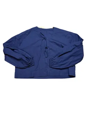 💙✨ Daily Drills Poplin Tie Front Top‎ XS/S NWT Cotton Blouse ✨💙 thumbnail 4