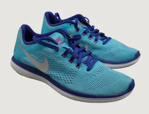 Nike Flex 2016 Run Women Blue Mesh Athletic Running 6.5 830751-400 thumbnail 1