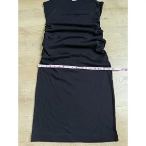 NWT Michael Stars‎ Wren ruched midi ultra rib Black high neck stretch size XL thumbnail 7