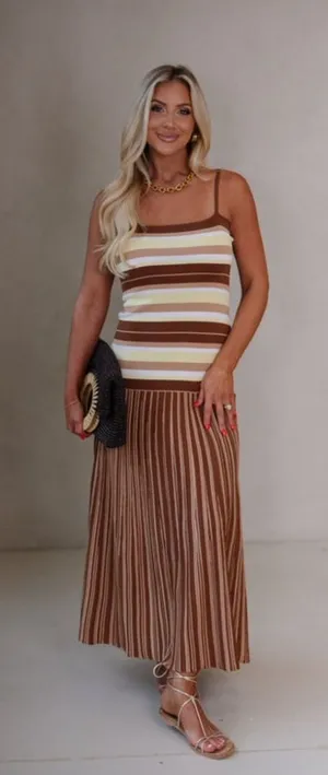 These Three Boutique Riley Striped Knit Tank Dress thumbnail 1