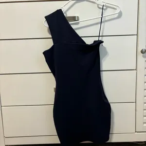 Superdown Rockie One Shoulder Dress in Navy thumbnail 2