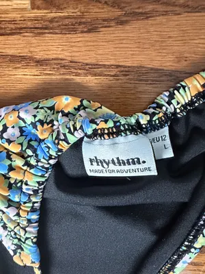 Rhythm. Floral Bikini Top Size L Blue Size L thumbnail 3