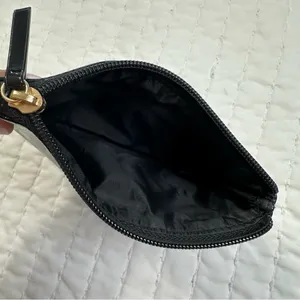 Victoria's Secret Black Pouch with Pink Text Cosmetic Bag thumbnail 6