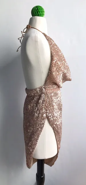 Rose gold sequin dress, size M Size M thumbnail 3