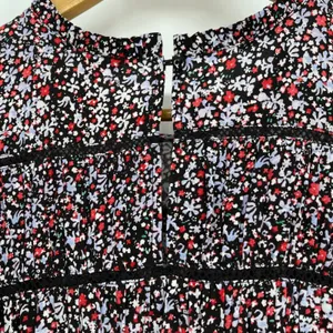 Rails Faren Floral Long Sleeve Smocked Waist‎ Mini Dress Sz S Work thumbnail 4