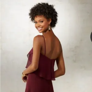 Mori Lee Elegant Burgundy Evening Gown thumbnail 2