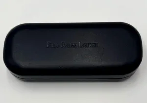 Polo Ralph Lauren Eyeglass Case Black Hard Shell Velvet Lined thumbnail 1