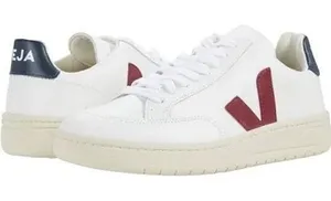 Veja V-12 Leather Sneakers White Marsala Cypris Burgundy Navy Womens 9 EU 40 thumbnail 1