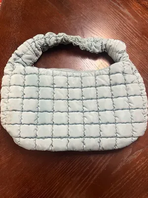 Urban Expression Baby Blue Quilted Puffer Hobo Bag thumbnail 8
