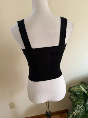 Abercrombie & Fitch Black Ribbed Sweater Tank thumbnail 3