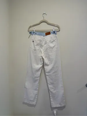 Studio seven designs Jodie Jeans white with blue trim thumbnail 11