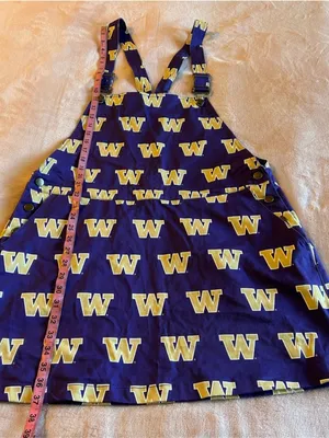 Tellum + Chop purple University Washington Huskies overalls mini dress size L thumbnail 10