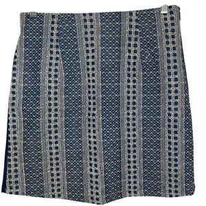 HAYDEN LOS ANGELES Embroidered Blue & White Chambray‎ Mini Skirt NWOT Size Small thumbnail 2