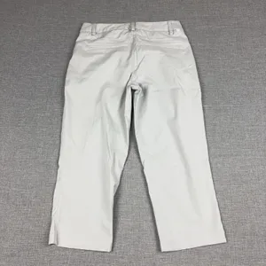 PUMA Pants Womens 0 Gray Capri Mesh Breathable Pockets Zip Front Lightweight thumbnail 11