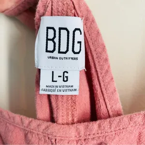 BDG Linen Blend Pink Romper Overalls size L thumbnail 9